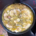 El cooksnap de Jose Antonio Caravaca Valdes cuando hizo Merluza en salsa de gambas.