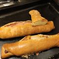 El cooksnap de Natalia Ickowski cuando hizo Pan relleno de jamón y queso.