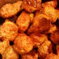 Sue's cooksnap of when they made buffalo chicken meatballs.