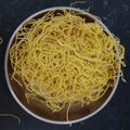 Krishna Mankad 's cooksnap of when they made નાયલોન સેવ (Nylon Sev Recipe In Gujarati).