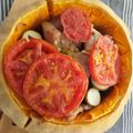 El cooksnap de Luis cuando hizo Arroz al horno cocinado en una calabaza.