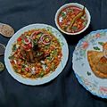 Geeta Godhiwala's cooksnap of when they made Chole Samosa Chaat.
