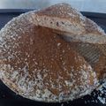 El cooksnap de Manu Rossi cuando hizo Torta  de banana en licuadora sin manteca con corazón de dulce de leche🍌.