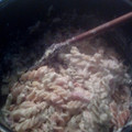 El cooksnap de Nuria cuando hizo Macarrones a la carbonara sin huevo.