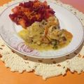 El cooksnap de Belen Aguilar cuando hizo Pollo a la crema con ensalada!! 🍲🍗.