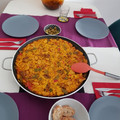 El cooksnap de Adrià cuando hizo Paella de pollo y conejo.