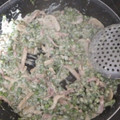 El cooksnap de Pili García Sobrino cuando hizo Espárragos trigueros revueltos con verduras y nata.