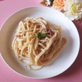 Cooksnap dari Jelita Sasti untuk resep Fettucine Carbonara Gapake Ribet dan Tanpa Cream