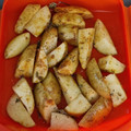 El cooksnap de Ángeles cuando hizo Papas gajo en Lékué.