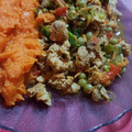El cooksnap de Karina Camps cuando hizo Estofado de soja con puré de patatas (vegetariano).
