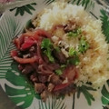 El cooksnap de Yareth Montana cuando hizo Lomo saltado.