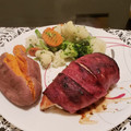 Katie Davis's cooksnap of when they made Bacon Wrapped Chicken Breast w/ Honey Mustard Glaze.