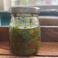 El cooksnap de Sommelier del Asado cuando hizo Chimichurri.
