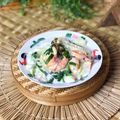 Cooksnap Salina Jalaludin semasa beliau membuat Lemak putih tauhu taugeh dan kucai.
