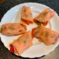 El cooksnap de Alicita cuando hizo Rollitos de salmón con verduras.