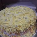 Rashida Minhaj's cooksnap of when they made Mother's Day Chocolate vanilla cake.