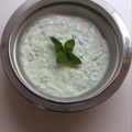 El cooksnap de Angie Cano cuando hizo Tzatziki (salsa de pepino y yogur griego).