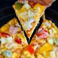 Kajal Mankad Gandhi's cooksnap of when they made ચીઝ બર્સ્ટ પીઝા (Cheese Burst Pizza Recipe In Gujarati).