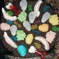 El cooksnap de Ari Rodriguez cuando hizo Bizcocho de chocolate cementerio terrorífico de Halloween 😖.