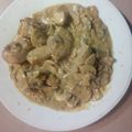El cooksnap de Pepe López cuando hizo Pollo al curry con champiñones.