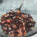 El cooksnap de Carlos Campana cuando hizo Ensalada de porotos negros.