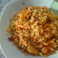 El cooksnap de Geraldine cuando hizo Arroz con pollo meloso.