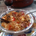 El cooksnap de Rosalia Mena cuando hizo Fideuá melosa de sepia, gambas y verduras.