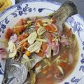 Cooksnap Intan Sofia semasa beliau membuat Siakap Stim Limau ala thai.