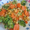 El cooksnap de Manu Campos cuando hizo Brócoli, garbanzos, zanahoria y queso.