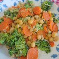 El cooksnap de Manu Campos cuando hizo Brócoli, garbanzos, zanahoria y queso.