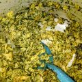 El cooksnap de Norma Mireya cuando hizo Pollo deshebrado c/tallarines y puré de espinaca.