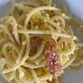 21st century foxy's cooksnap of when they made Bucatini Carbonara.