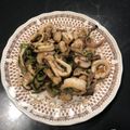 El cooksnap de sal.sardina cuando hizo Espaguetis de calabacín con calamares salteados al aroma de lima.