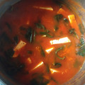 El cooksnap de javier cuando hizo Espinacas con Salsa de Tomate y Queso.