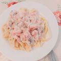 El cooksnap de Yami ♥️✌ cuando hizo Fideos caseros con salsa parisienne.