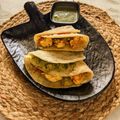 Deepa Paliwal का कुकस्नैप जब उन्होंने ग्रिल्ड चीज़ पनीर रोटी रैप (Grilled Chees Paneer Roti wrap recipe in Hindi) बनाया था।