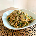 El cooksnap de pau's cuisine cuando hizo Pasta con espinacas y champiñones a la crema.