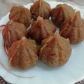 Aruna Thapar's cooksnap of when they made Besan modak.