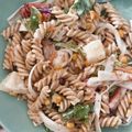 Cooksnap de Ana Lopes quando cozinhou Massa com frango, tomate seco e azeitonas.