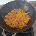 El cooksnap de Melanio Esteban cuando hizo Verduras con salsa de soja.