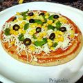 Priyanka Sinha's cooksnap of when they made চিজি চিকেন পিজ্জা (cheesy chicken pizza recipe in Bengali).