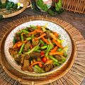 Cooksnap Salina Jalaludin semasa beliau membuat Daging dan kacang buncis goreng.