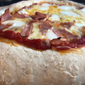 Miles's cooksnap of when they made Prosciutto and Mushroom Pizza.