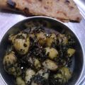 Simran Chaudhary का कुकस्नैप जब उन्होंने मेथी आलू की सब्जी (methi aloo ki sabzi recipe in Hindi) बनाया था।