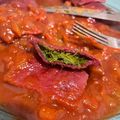 El cooksnap de Uruguay ROU cuando hizo Ravioles de remolacha con salsa de verdeo.