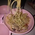 Cooksnap dari Indah Mulya untuk resep Spaghetti Aglio Olio sosis,chicken nugget