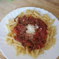 El cooksnap de aloka cuando hizo Macarrones boloñesa arrabiata mediterráneos.