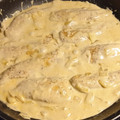 El cooksnap de Andrés Jaime cuando hizo Solomillos de pollo en salsa.