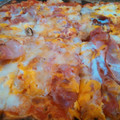 El cooksnap de irene2015 cuando hizo Pizza con tortilla, jamón y queso.