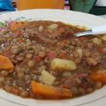 El cooksnap de Estefania Cuicci cuando hizo Guiso de lentejas.